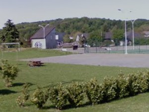 Aire du terrain de tennis