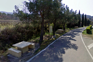 Route menant de Gigondas à Sablet
